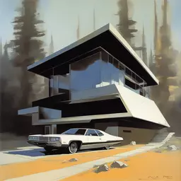 a house by Syd Mead