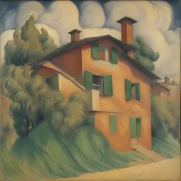 a house by Umberto Boccioni