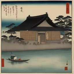a house by Utagawa Hiroshige