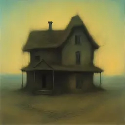 a house by Zdzisław Beksiński