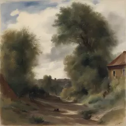 a landscape by Adolph Menzel