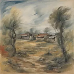 a landscape by Affandi