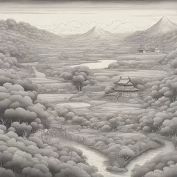 a landscape by Akira Toriyama