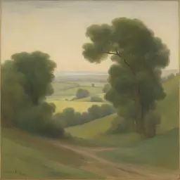 a landscape by Albert Dubois-Pillet