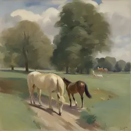 a landscape by Alfred Munnings