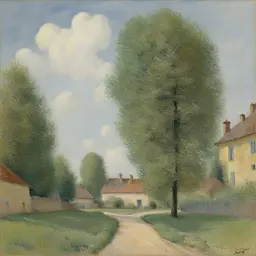 a landscape by Alfred Sisley