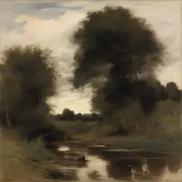 a landscape by Alfred Stevens
