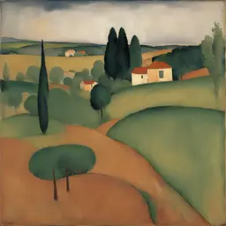 a landscape by Amedeo Modigliani