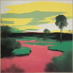 a landscape by Andy Warhol