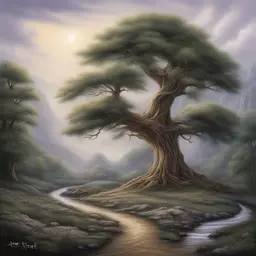 a landscape by Anne Stokes