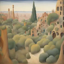 a landscape by Antoni Gaudi