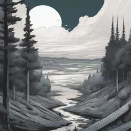 a landscape by Becky Cloonan
