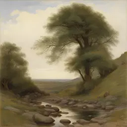 a landscape by Briton Rivière