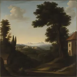 a landscape by Cagnaccio Di San Pietro