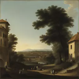 a landscape by Canaletto