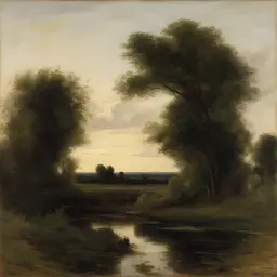a landscape by Charles-Francois Daubigny