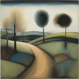 a landscape by Charles Blackman
