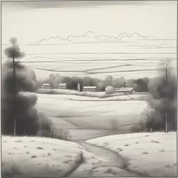 a landscape by Charles Schulz