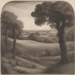 a landscape by Dante Gabriel Rossetti