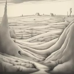a landscape by Dr. Seuss