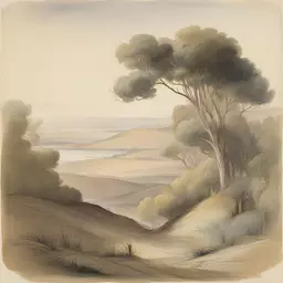 a landscape by Edward Lear