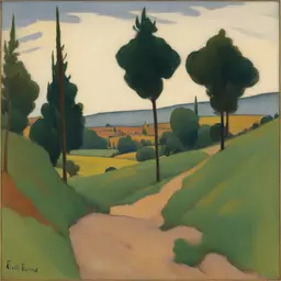 a landscape by Emile Bernard