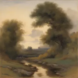 a landscape by Emile Gallé