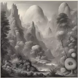 a landscape by Ernst Haeckel