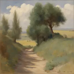 a landscape by Ettore Tito