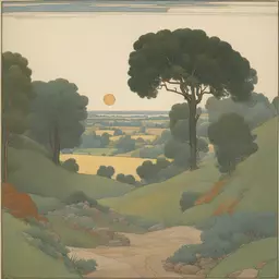 a landscape by Eugène Grasset