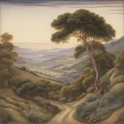 a landscape by Evelyn De Morgan