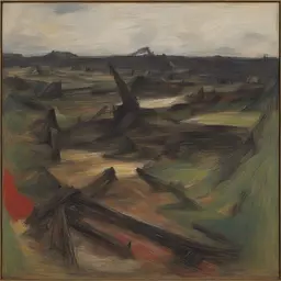 a landscape by Frank Auerbach