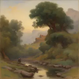 a landscape by Gaston Bussière