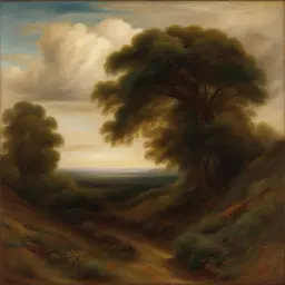 a landscape by George Frederic Watts