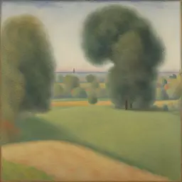 a landscape by Georges Seurat