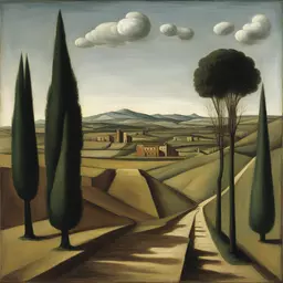 a landscape by Giorgio De Chirico