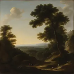 a landscape by Giovanni Battista Gaulli