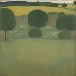 a landscape by Gustav Klimt