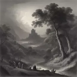 a landscape by Gustave Doré