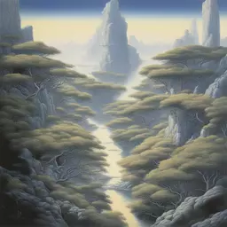 a landscape by Hajime Sorayama
