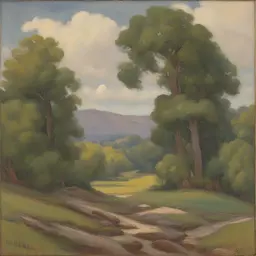 a landscape by Hale Woodruff