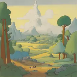 a landscape by Hanna-Barbera
