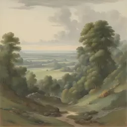 a landscape by Heinrich Lefler