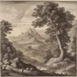 a landscape by Hendrick Goltzius