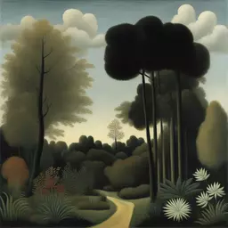 a landscape by Henri Rousseau