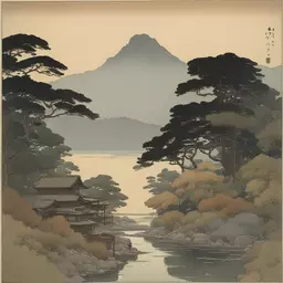 a landscape by Hiroshi Yoshida