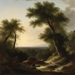 a landscape by Horace Vernet