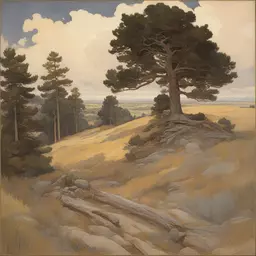 a landscape by J.C. Leyendecker