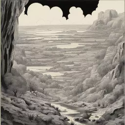 a landscape by Jack Kirby