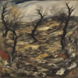 a landscape by Jackson Pollock